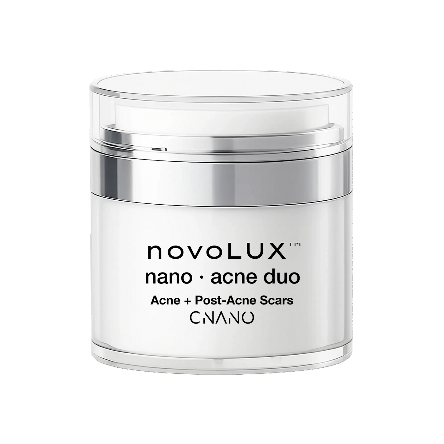Jar of novoLUX nano acne duo 