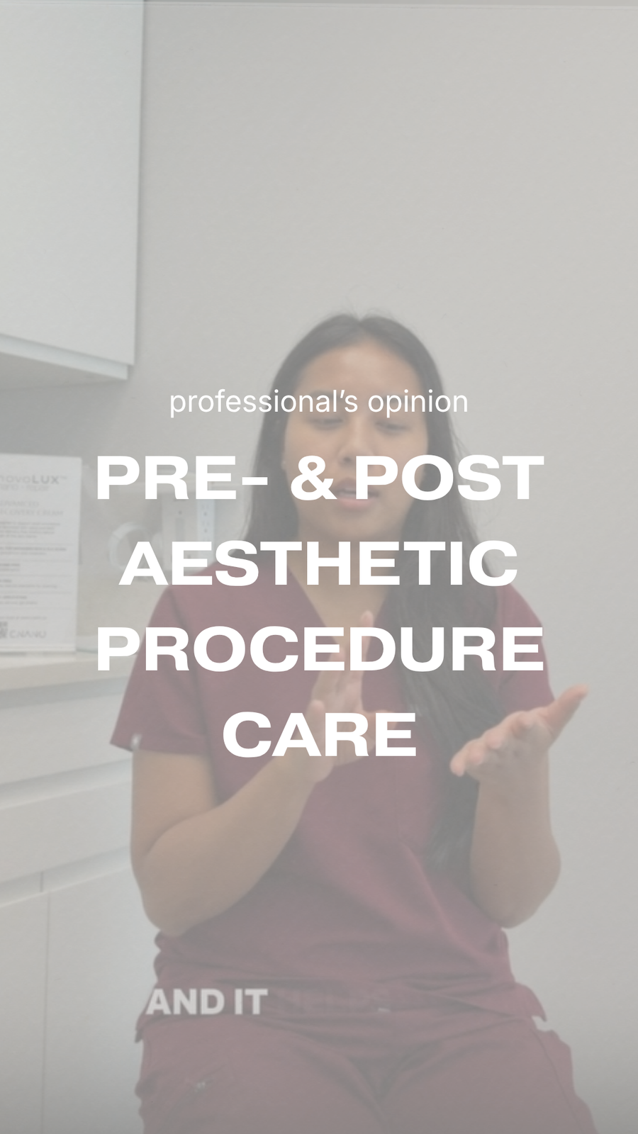 Aesthetic Clinic MOA explains post procedure care and why novoLUX nano repair is recommended for it's lightweight, hydrating feel and repair properties. 